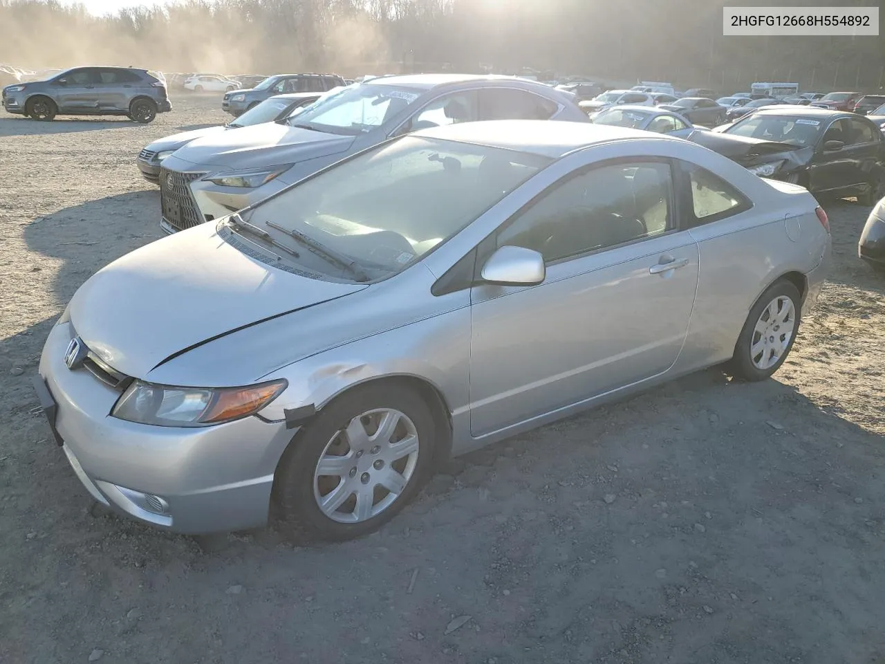 2008 Honda Civic Lx VIN: 2HGFG12668H554892 Lot: 80647324