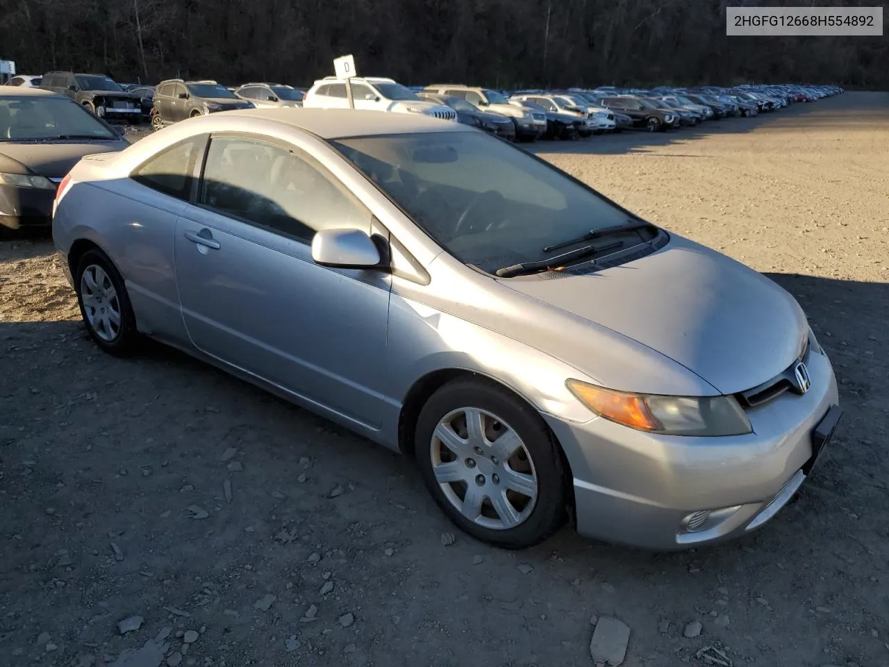 2008 Honda Civic Lx VIN: 2HGFG12668H554892 Lot: 80647324