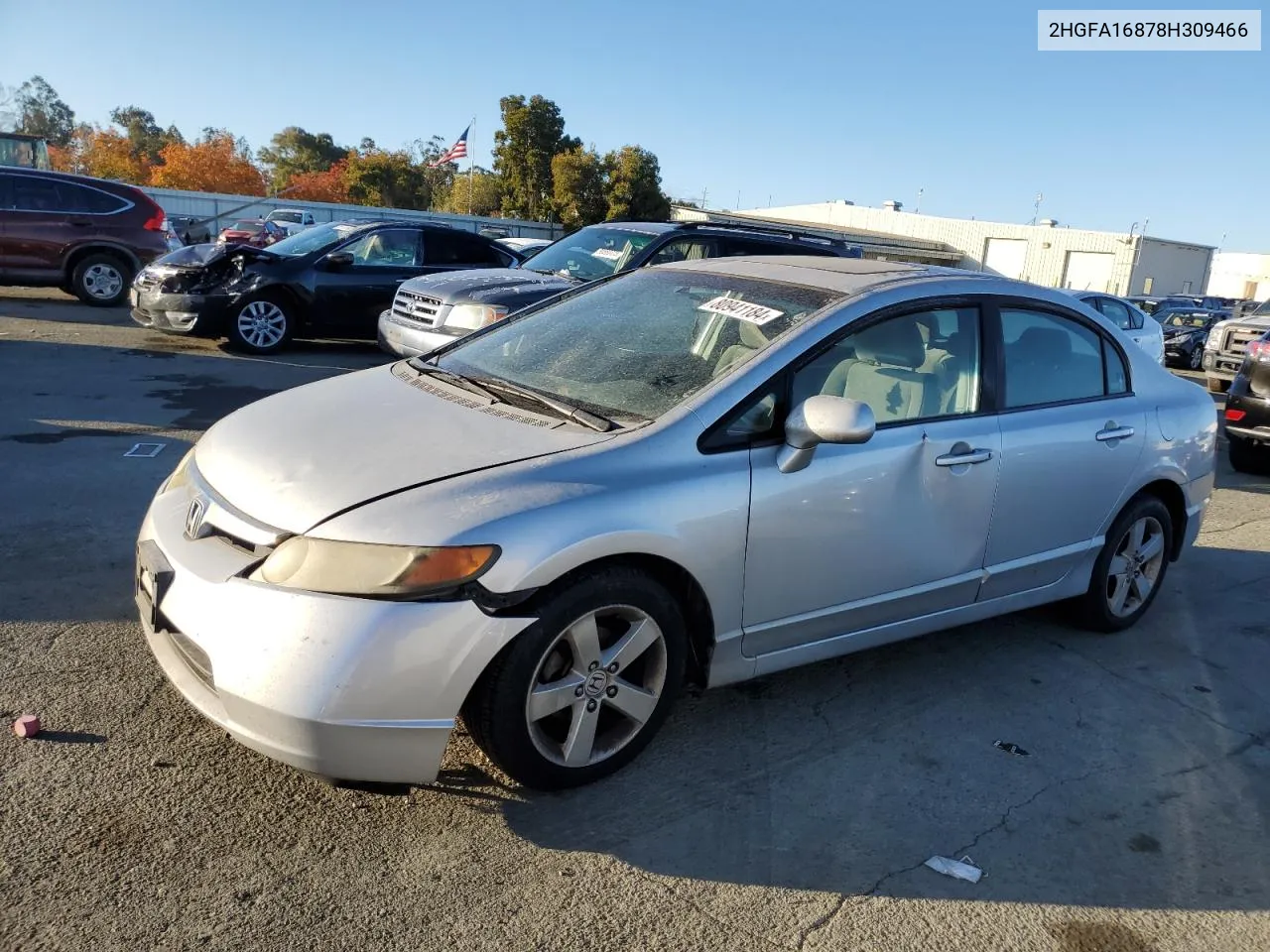 2008 Honda Civic Ex VIN: 2HGFA16878H309466 Lot: 80941184