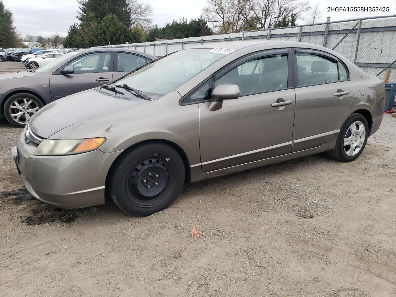 2008 Honda Civic Lx VIN: 2HGFA15558H353425 Lot: 81027654