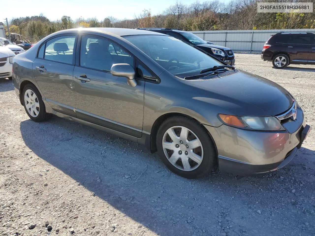 2008 Honda Civic Lx VIN: 2HGFA15518H336881 Lot: 82155374