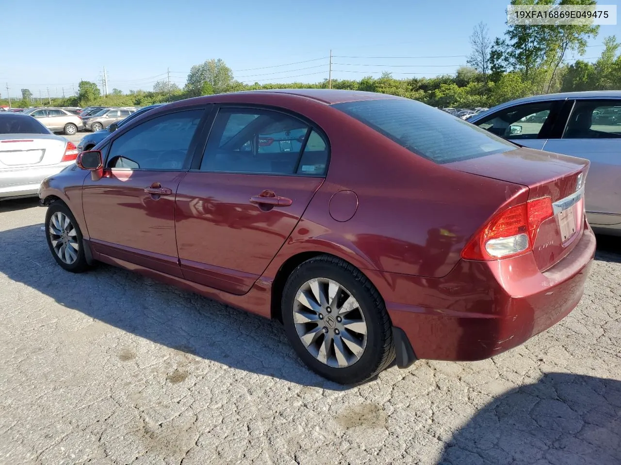 2009 Honda Civic Ex VIN: 19XFA16869E049475 Lot: 51833534