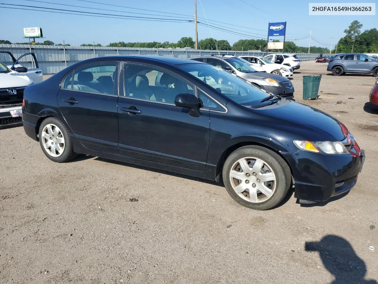 2009 Honda Civic Lx VIN: 2HGFA16549H366263 Lot: 57379784