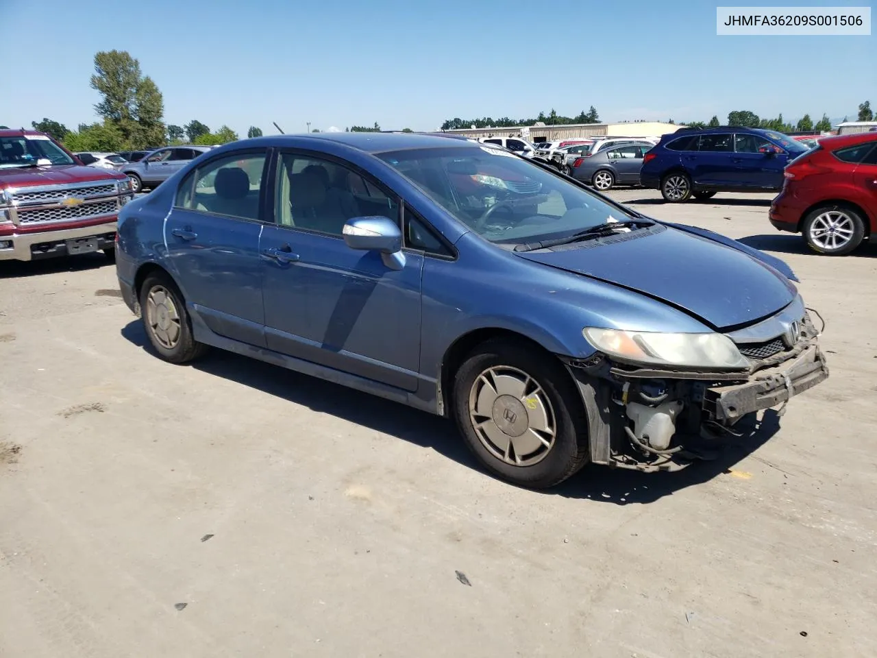 2009 Honda Civic Hybrid VIN: JHMFA36209S001506 Lot: 58203064