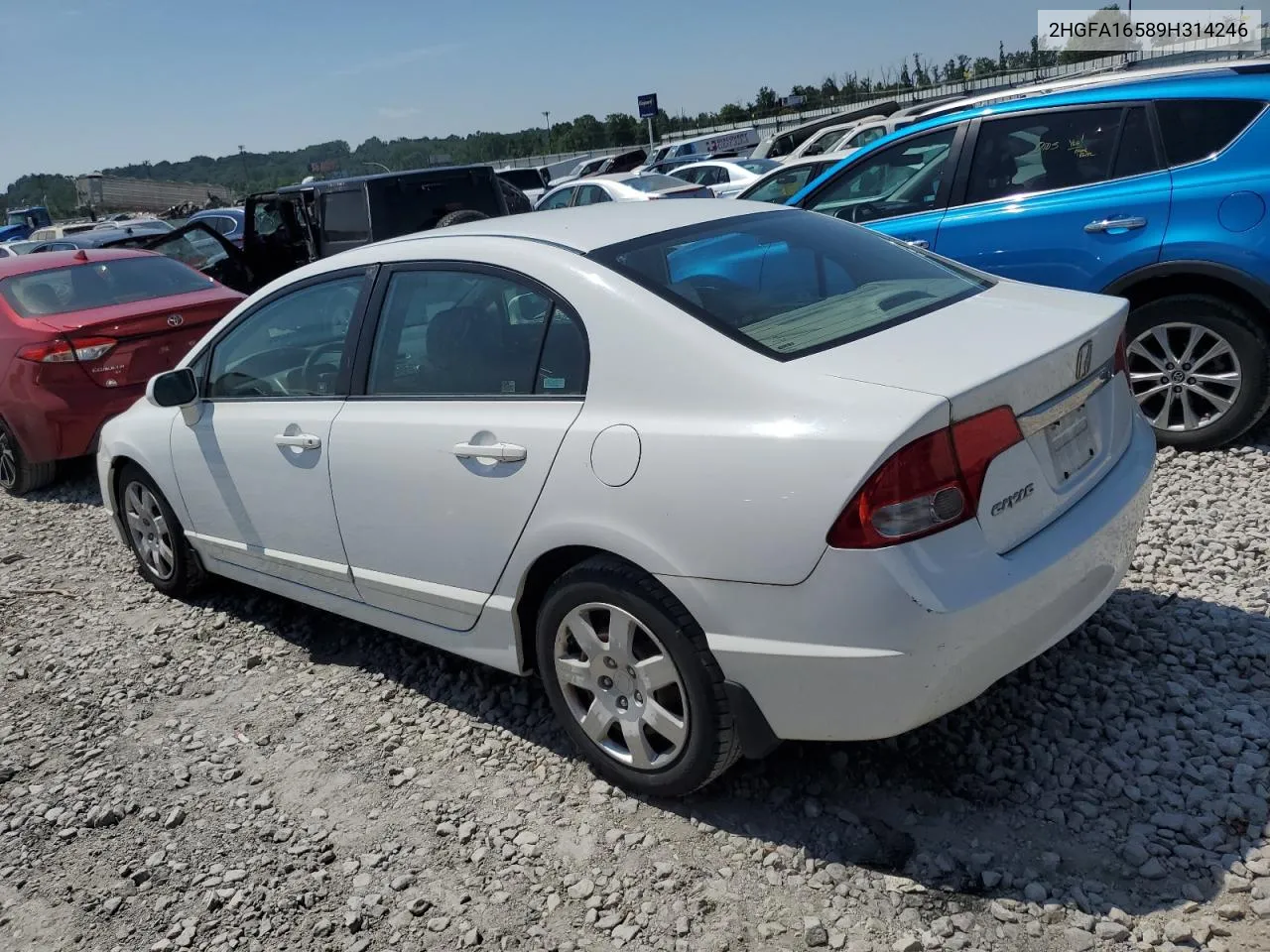 2009 Honda Civic Lx VIN: 2HGFA16589H314246 Lot: 60374044