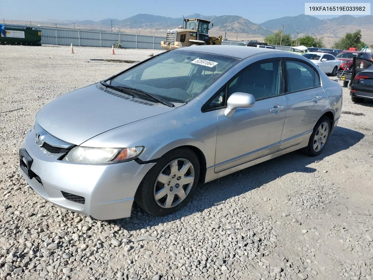 2009 Honda Civic Lx VIN: 19XFA16519E033982 Lot: 62691864