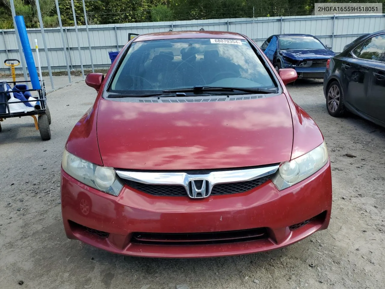 2009 Honda Civic Lx VIN: 2HGFA16559H518051 Lot: 68070354