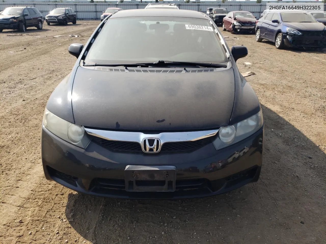 2HGFA16649H322305 2009 Honda Civic Lx-S