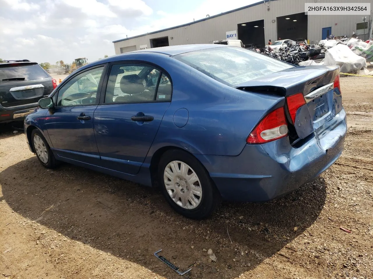 2009 Honda Civic Vp VIN: 2HGFA163X9H342564 Lot: 69114724