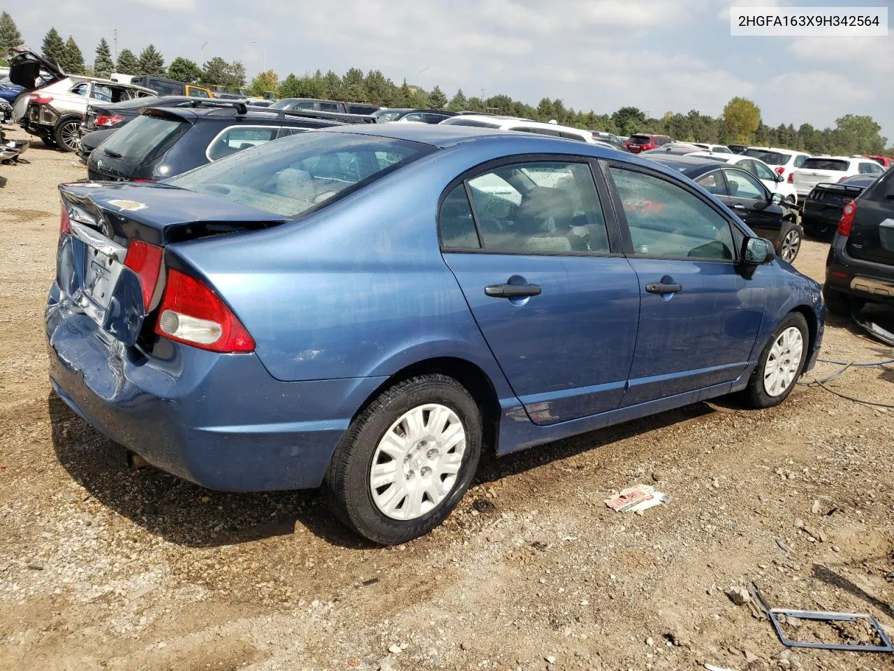 2009 Honda Civic Vp VIN: 2HGFA163X9H342564 Lot: 69114724