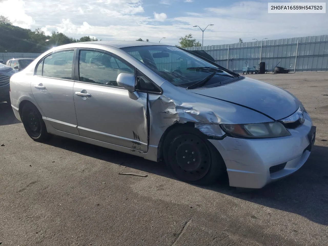 2009 Honda Civic Lx VIN: 2HGFA16559H547520 Lot: 69371764