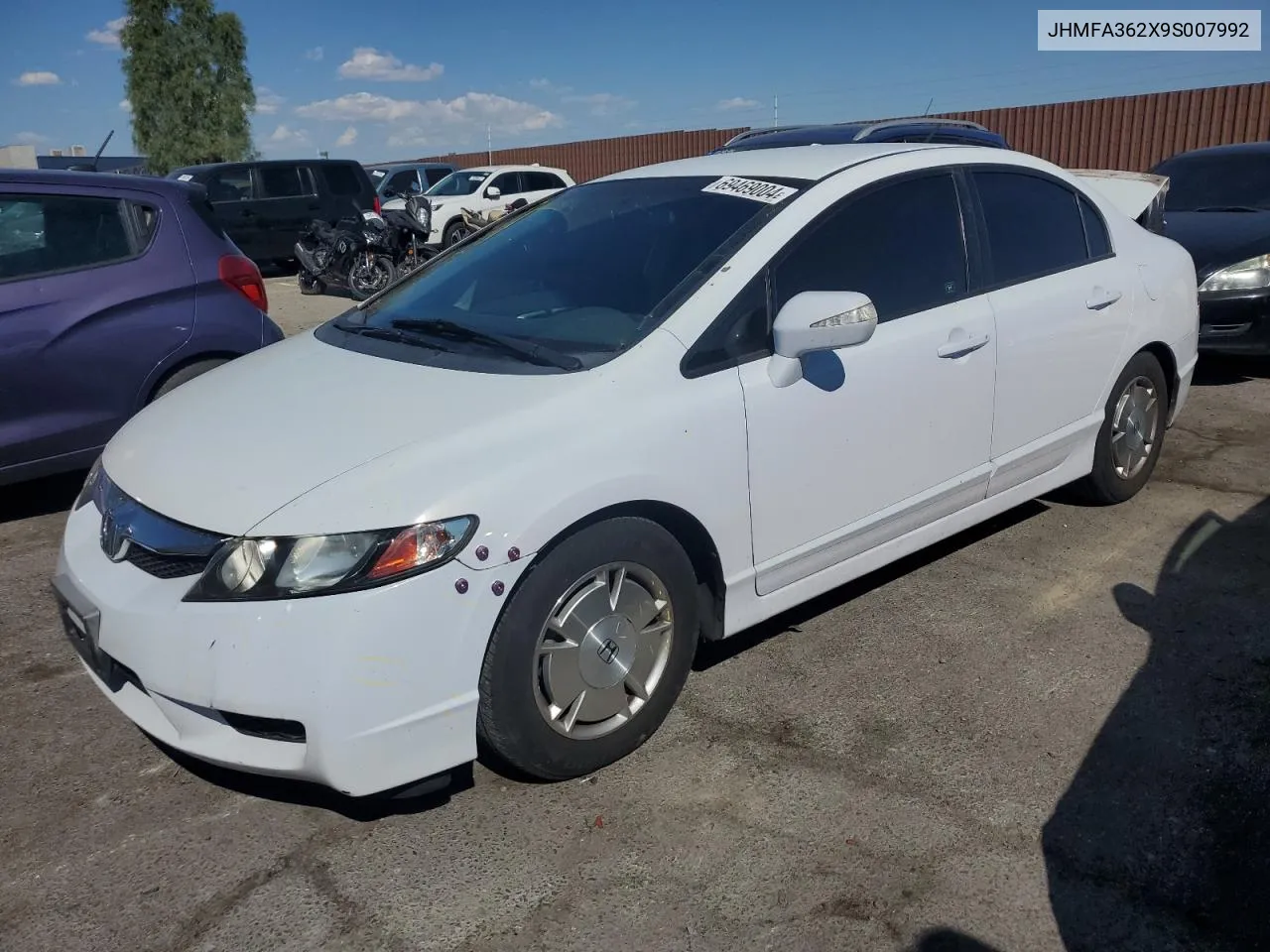 2009 Honda Civic Hybrid VIN: JHMFA362X9S007992 Lot: 69469004