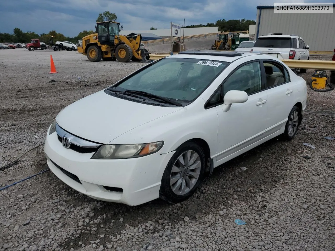 2009 Honda Civic Ex VIN: 2HGFA16889H303970 Lot: 69629444