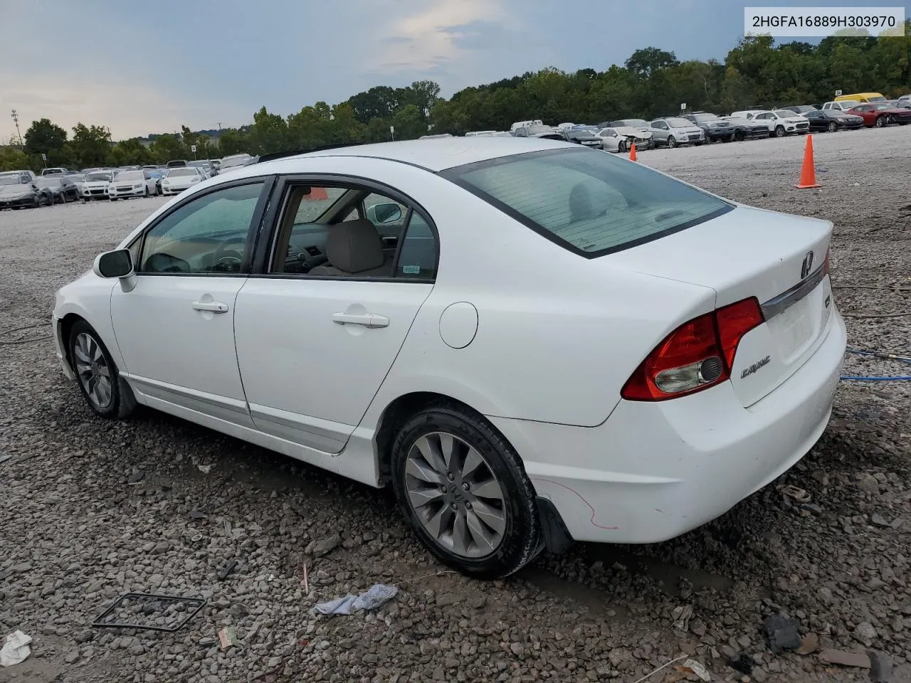 2009 Honda Civic Ex VIN: 2HGFA16889H303970 Lot: 69629444