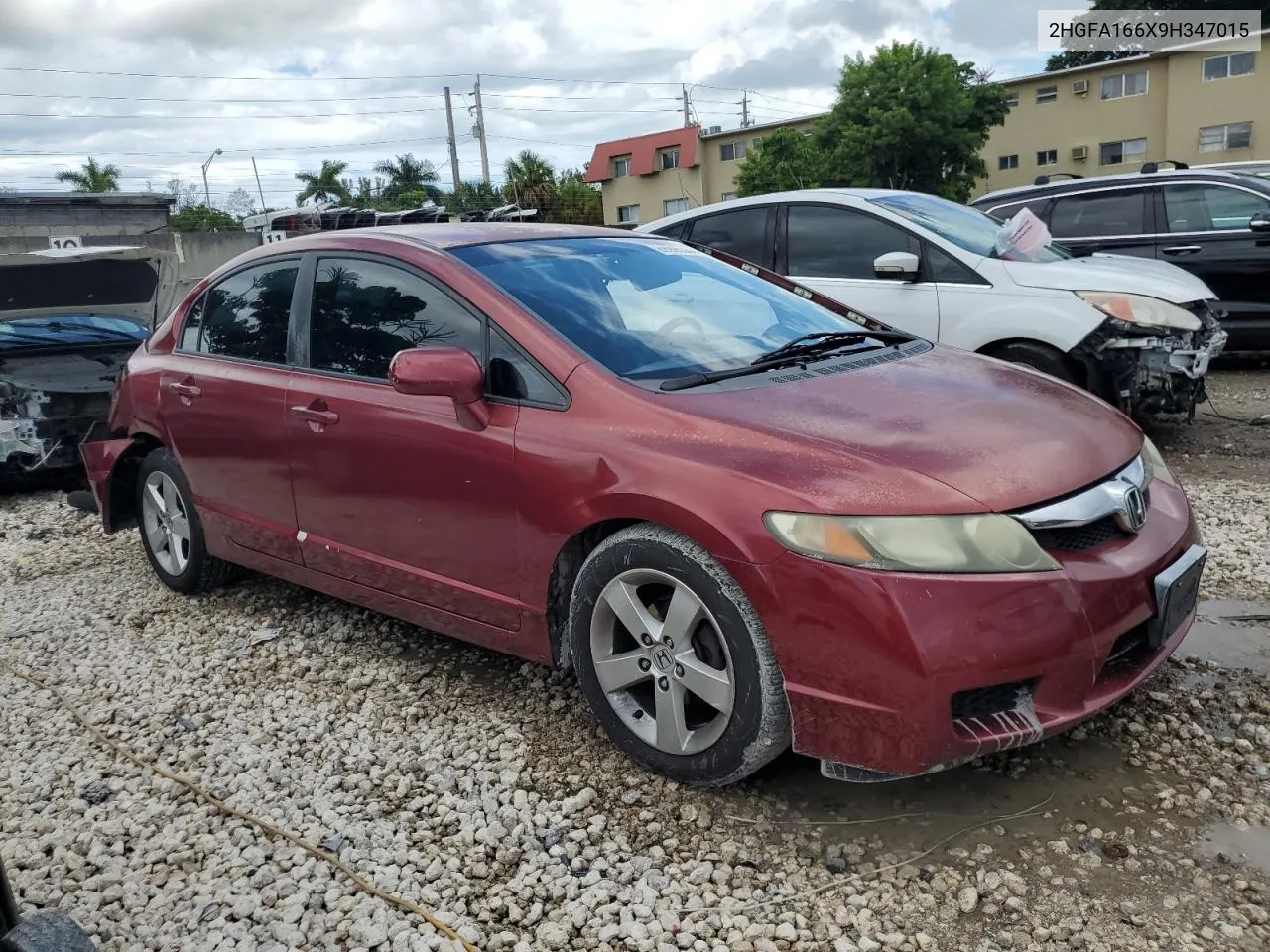 2009 Honda Civic Lx-S VIN: 2HGFA166X9H347015 Lot: 69995384