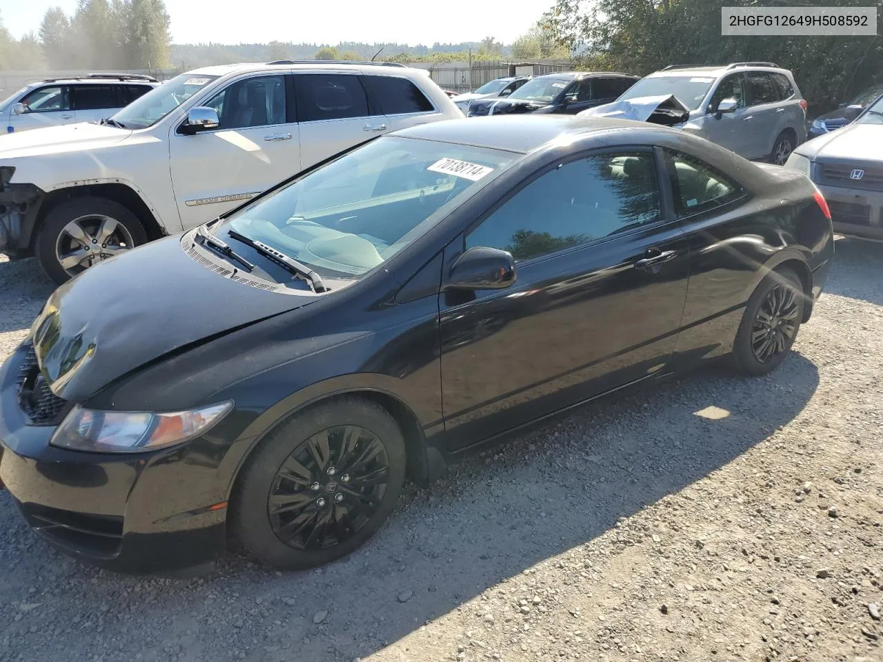 2009 Honda Civic Lx VIN: 2HGFG12649H508592 Lot: 70138714