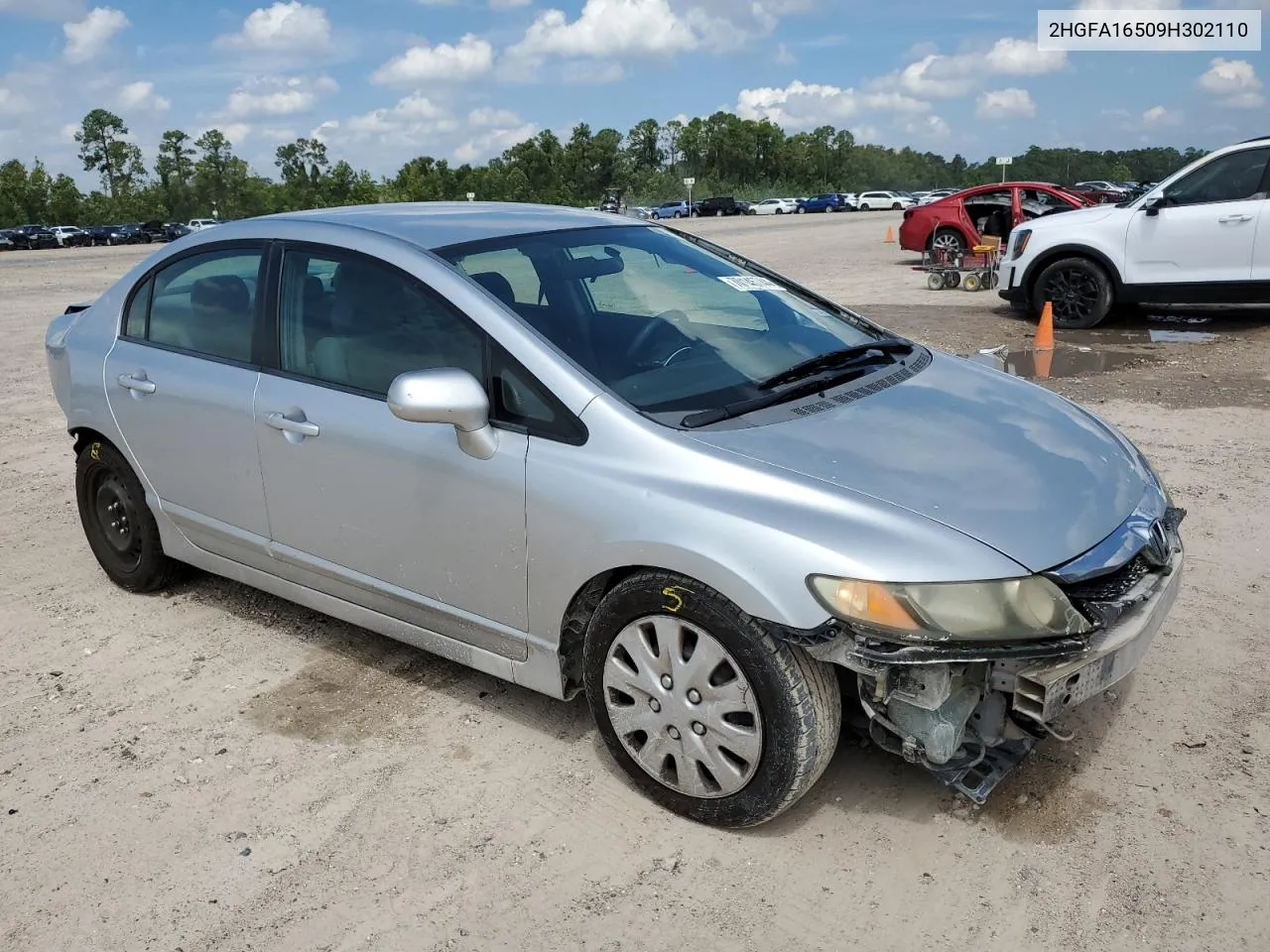 2009 Honda Civic Lx VIN: 2HGFA16509H302110 Lot: 70145744