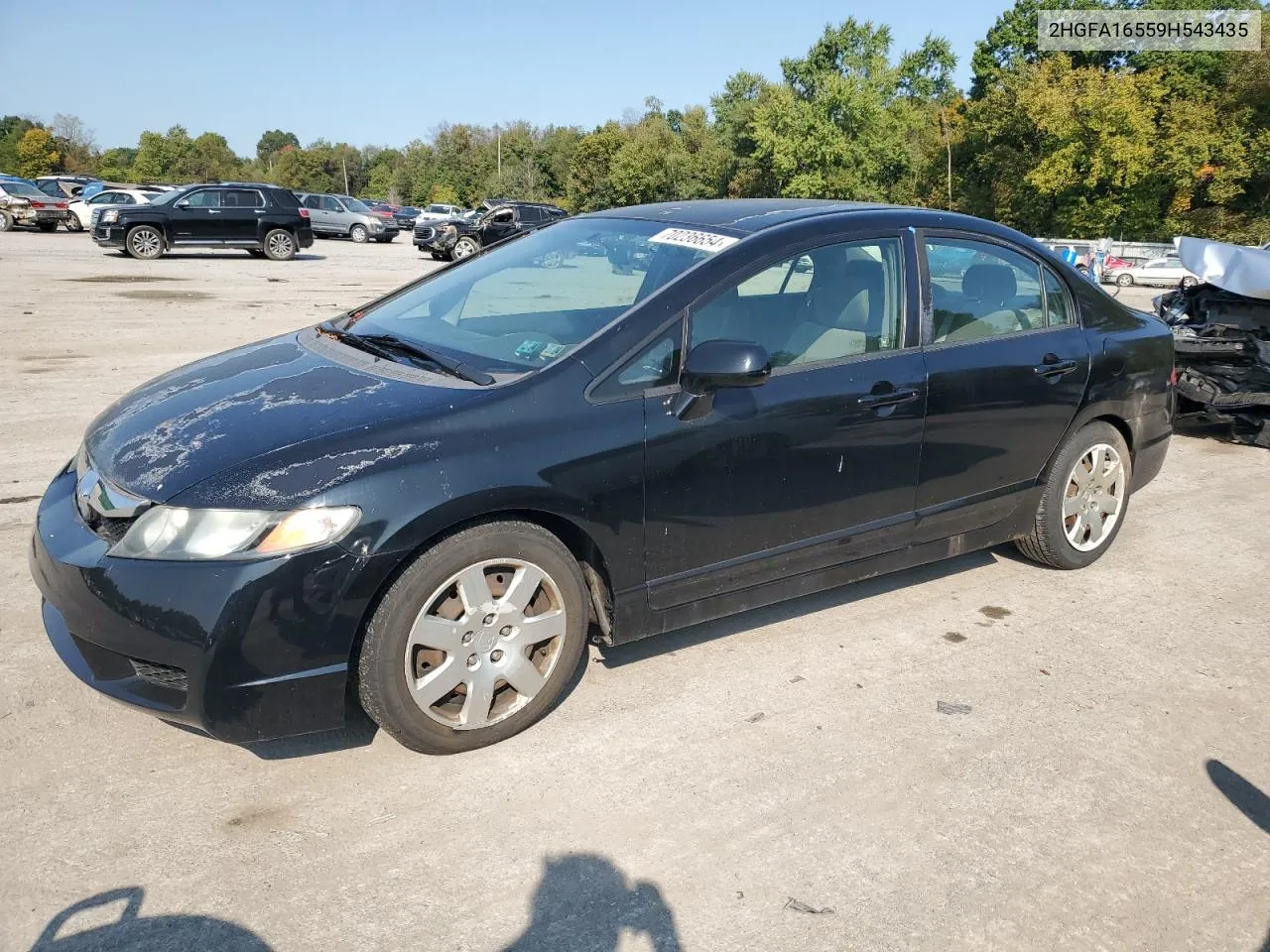 2009 Honda Civic Lx VIN: 2HGFA16559H543435 Lot: 70236654