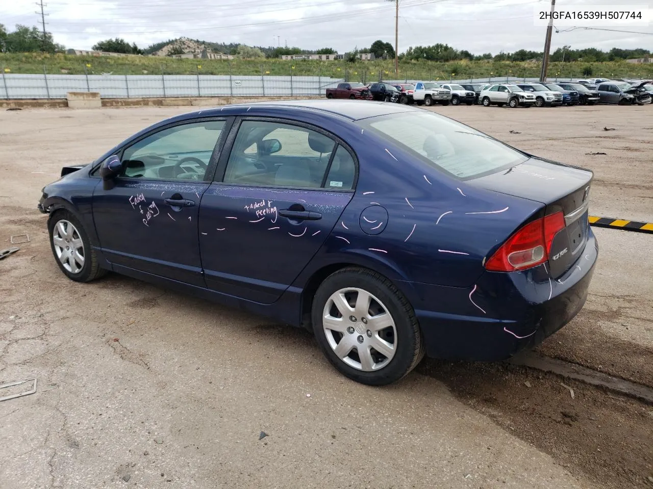 2009 Honda Civic Lx VIN: 2HGFA16539H507744 Lot: 70520274