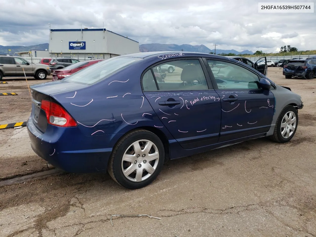 2009 Honda Civic Lx VIN: 2HGFA16539H507744 Lot: 70520274