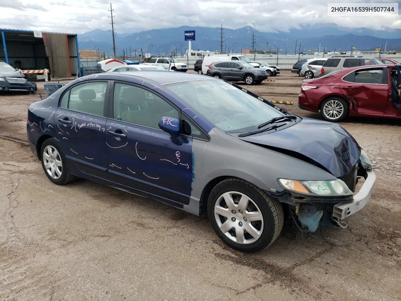 2009 Honda Civic Lx VIN: 2HGFA16539H507744 Lot: 70520274