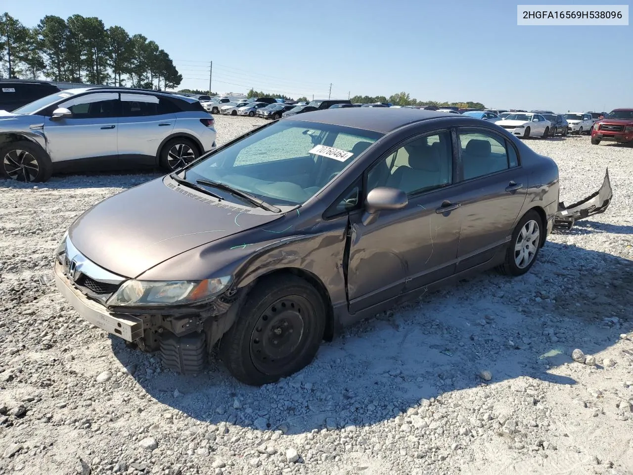 2009 Honda Civic Lx VIN: 2HGFA16569H538096 Lot: 70760464