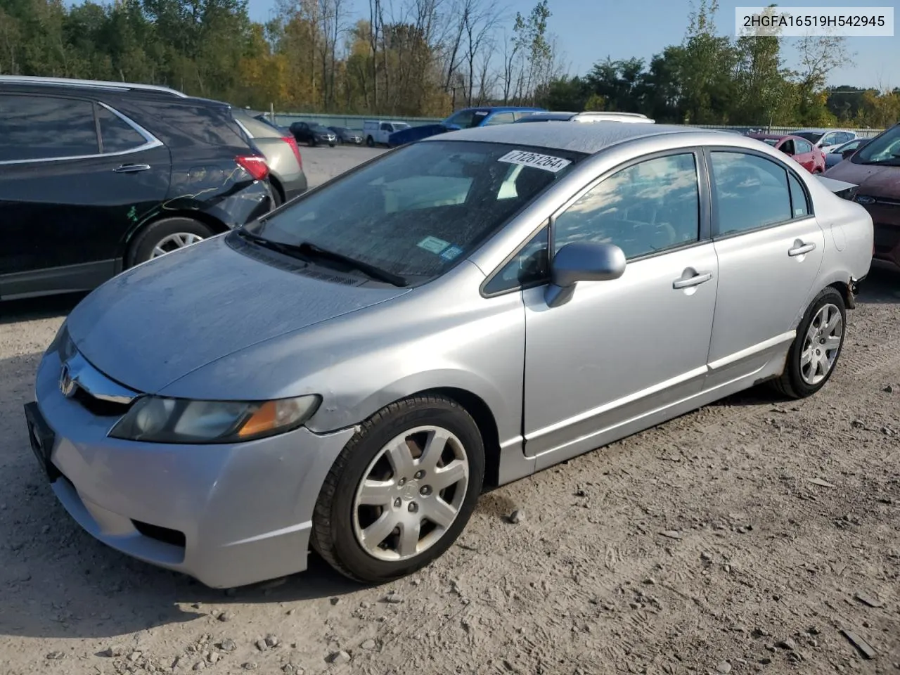 2009 Honda Civic Lx VIN: 2HGFA16519H542945 Lot: 71261264