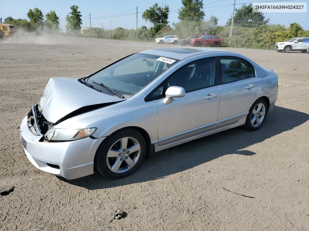 2009 Honda Civic Lx-S VIN: 2HGFA16639H024327 Lot: 71442674