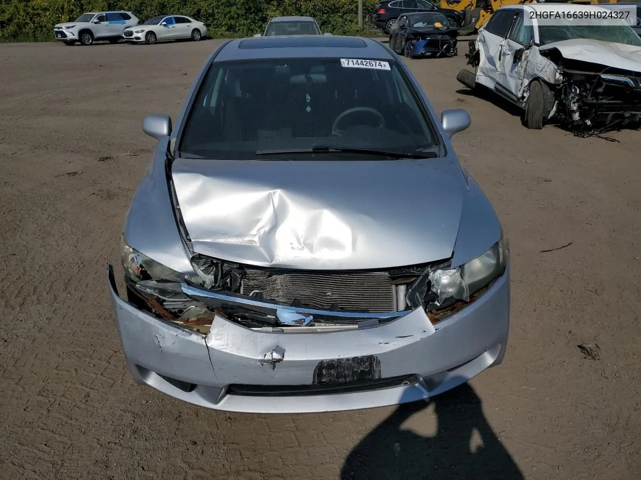 2HGFA16639H024327 2009 Honda Civic Lx-S