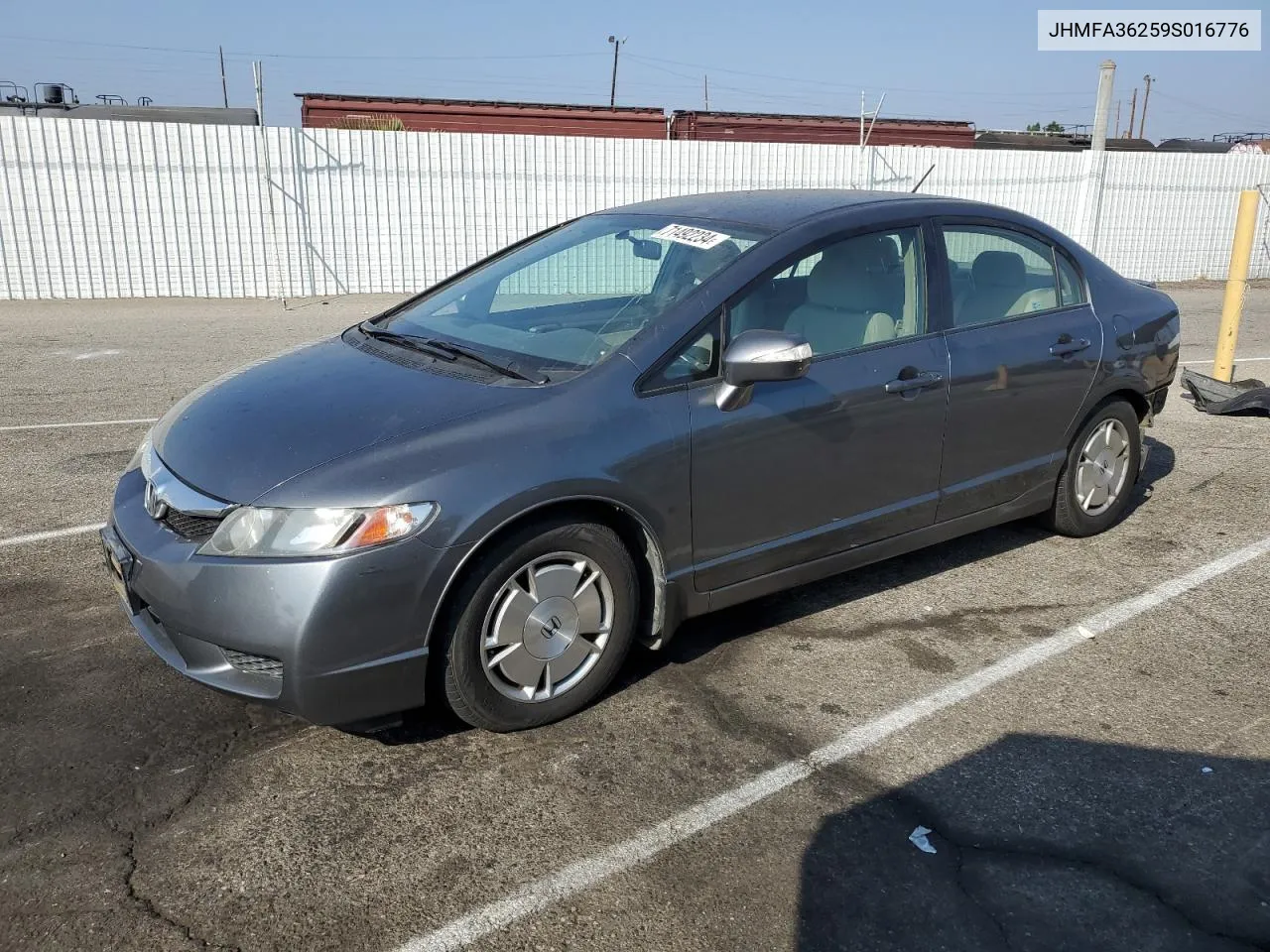 2009 Honda Civic Hybrid VIN: JHMFA36259S016776 Lot: 71492234