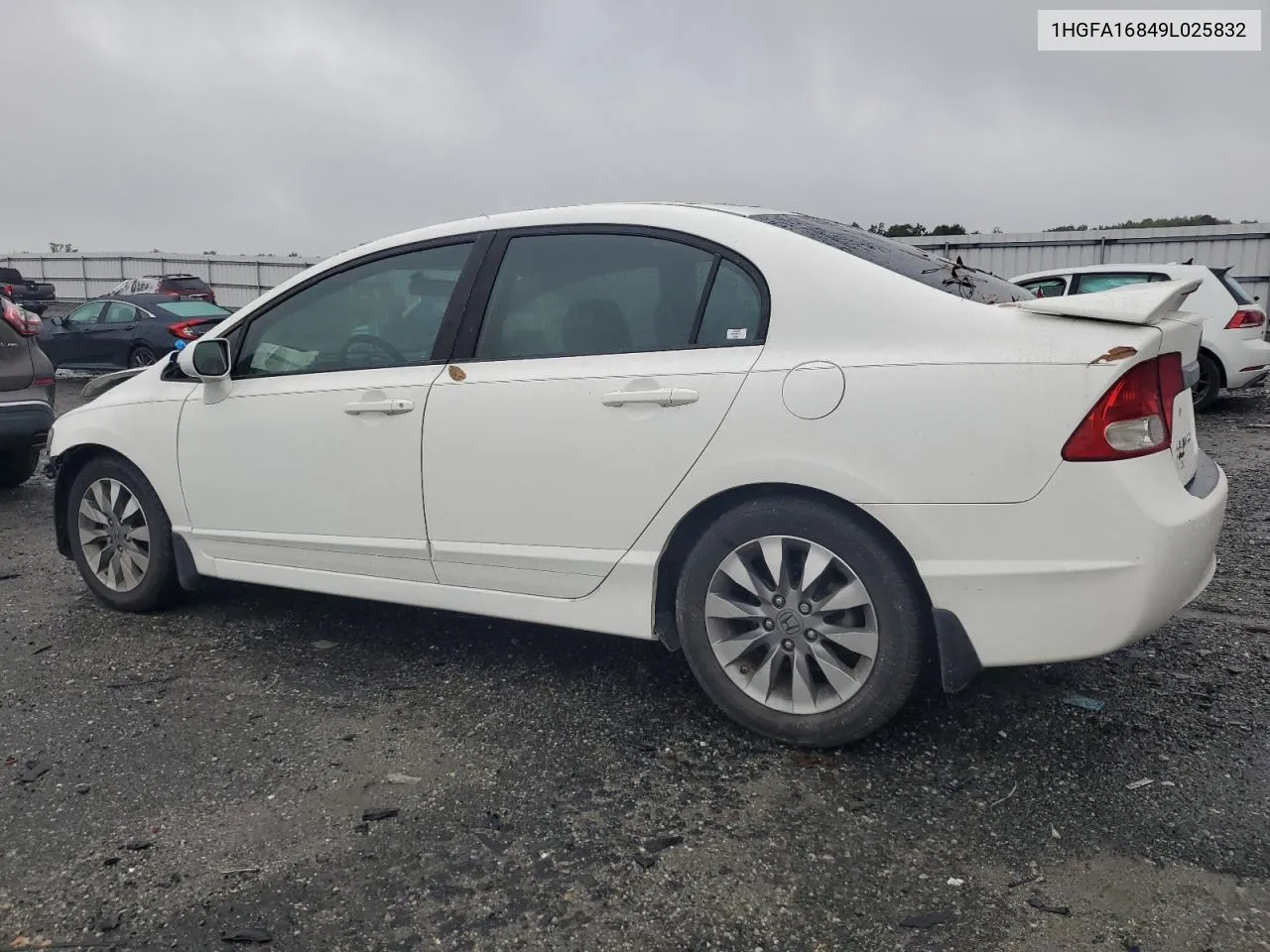 2009 Honda Civic Ex VIN: 1HGFA16849L025832 Lot: 72474494