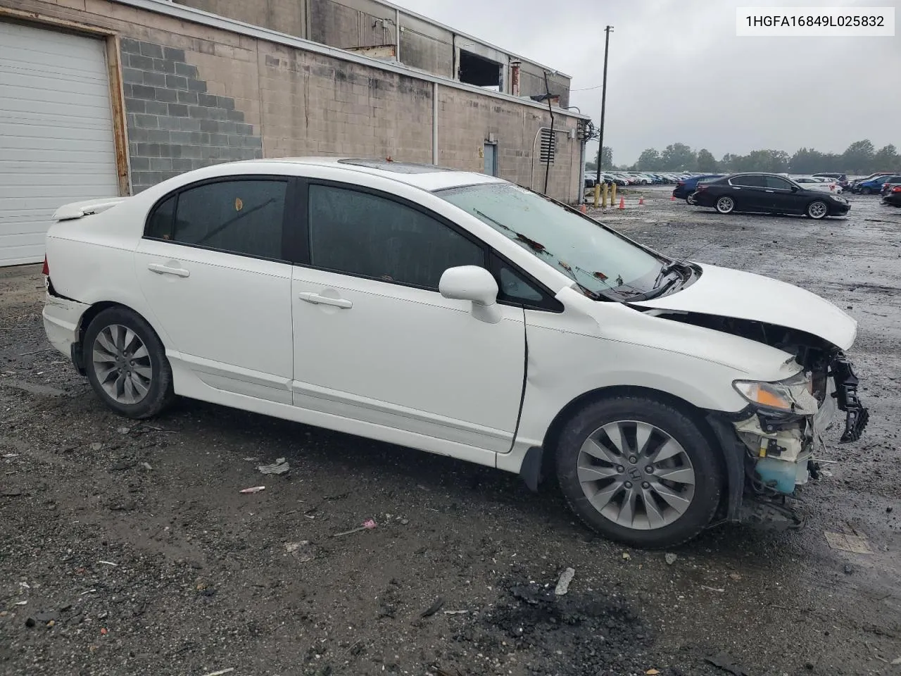 2009 Honda Civic Ex VIN: 1HGFA16849L025832 Lot: 72474494