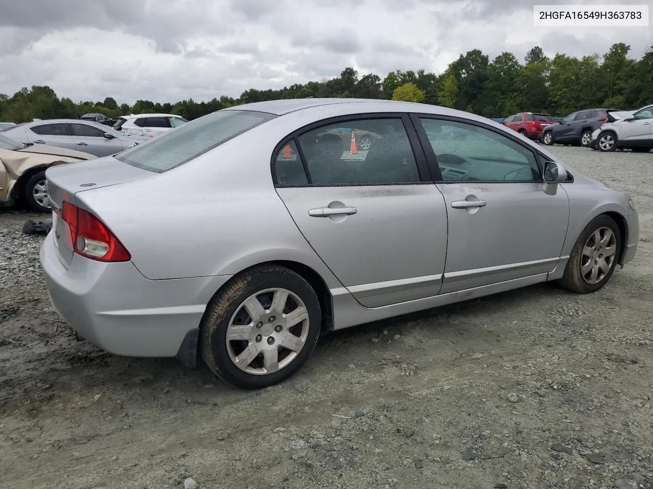 2009 Honda Civic Lx VIN: 2HGFA16549H363783 Lot: 72592154