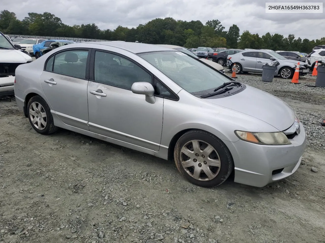 2009 Honda Civic Lx VIN: 2HGFA16549H363783 Lot: 72592154