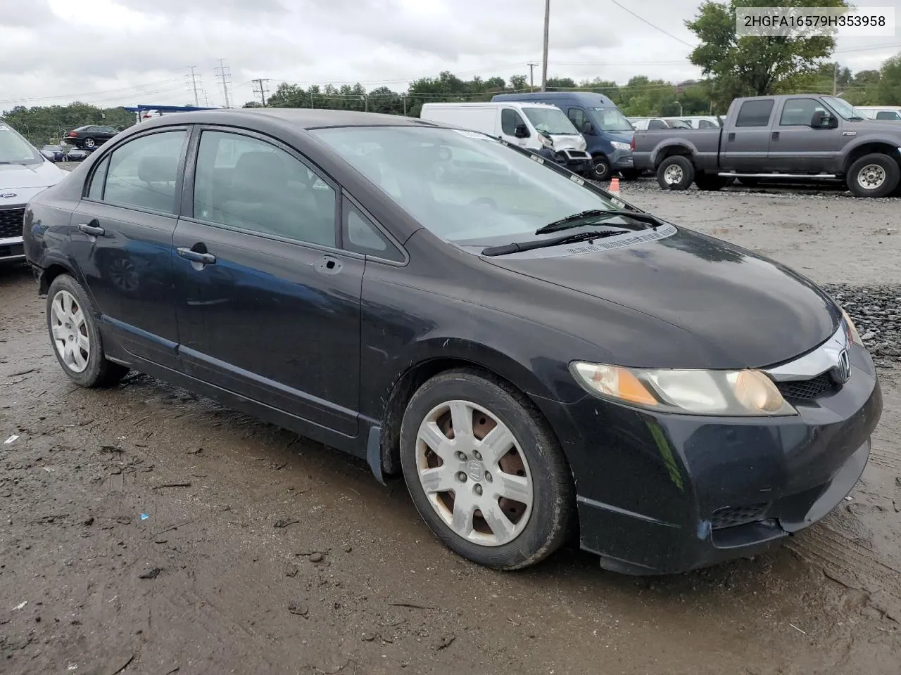 2009 Honda Civic Lx VIN: 2HGFA16579H353958 Lot: 72674014