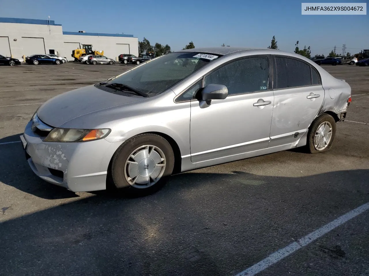 2009 Honda Civic Hybrid VIN: JHMFA362X9S004672 Lot: 73215244