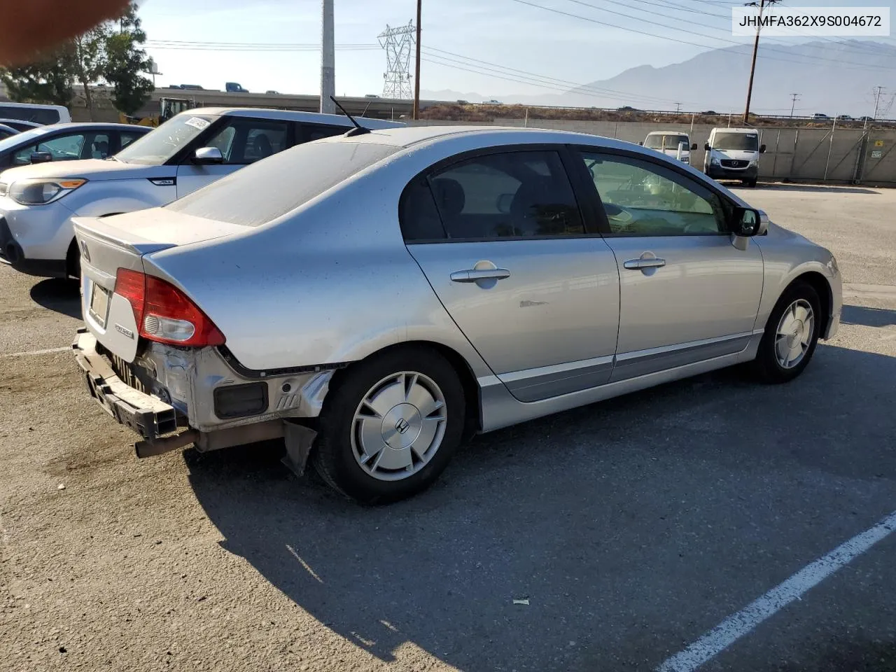 2009 Honda Civic Hybrid VIN: JHMFA362X9S004672 Lot: 73215244