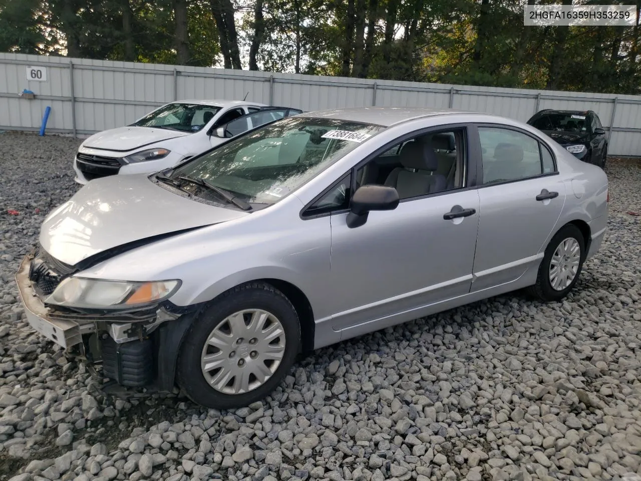 2009 Honda Civic Vp VIN: 2HGFA16359H353259 Lot: 73822314