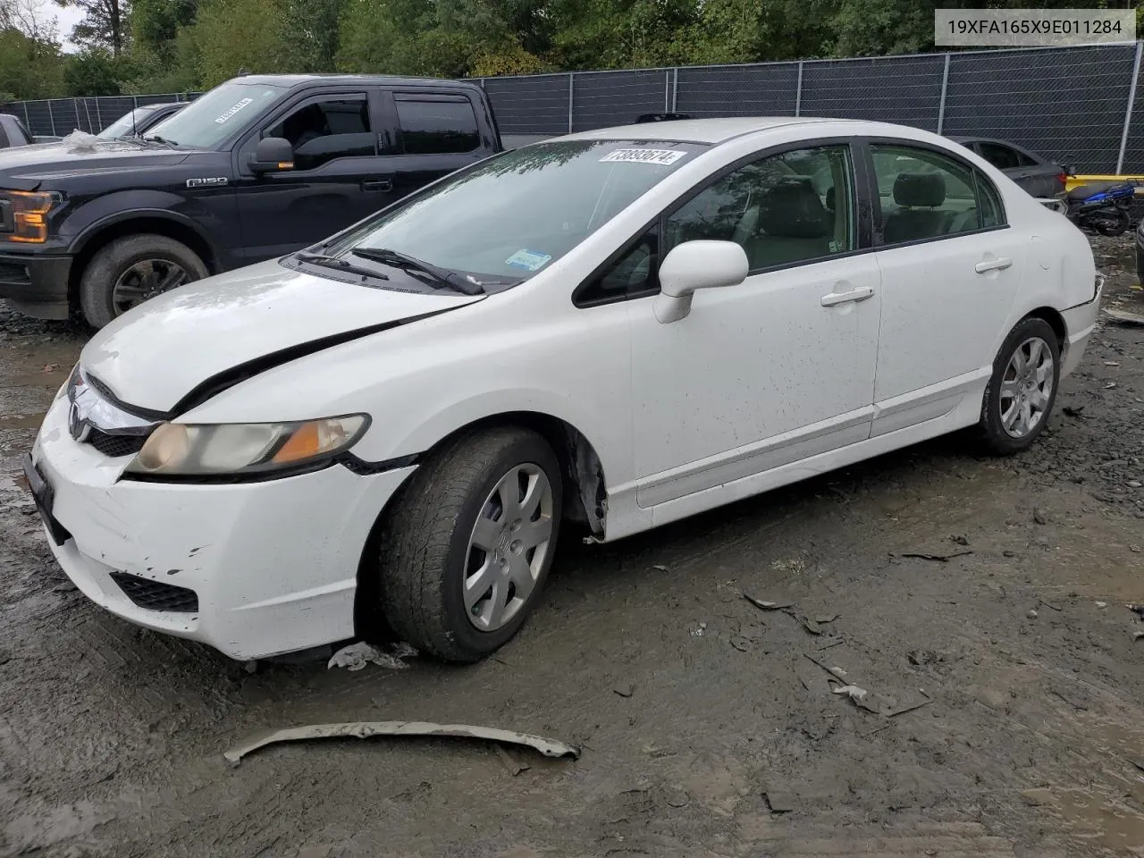 2009 Honda Civic Lx VIN: 19XFA165X9E011284 Lot: 73893674