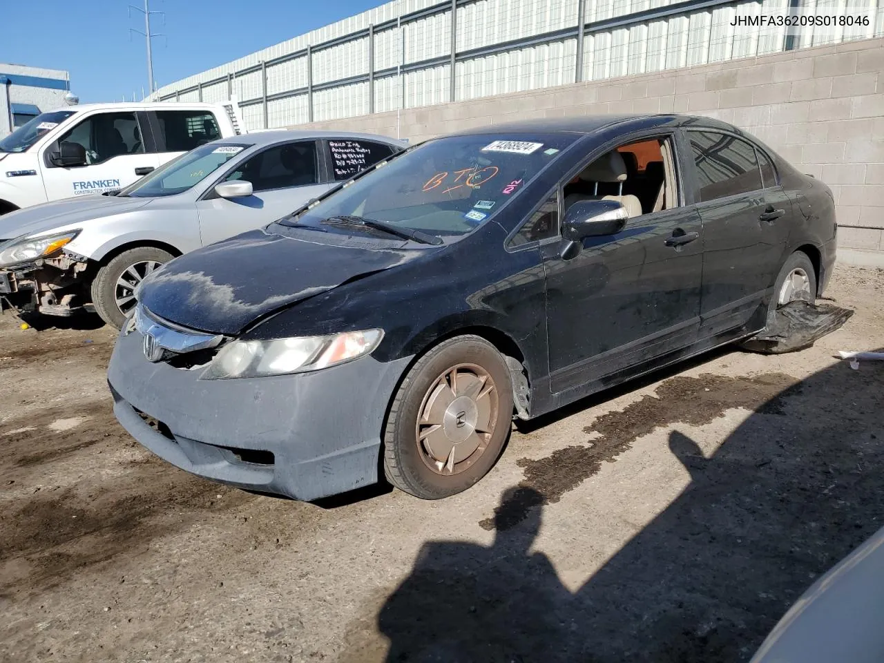 2009 Honda Civic Hybrid VIN: JHMFA36209S018046 Lot: 74368924