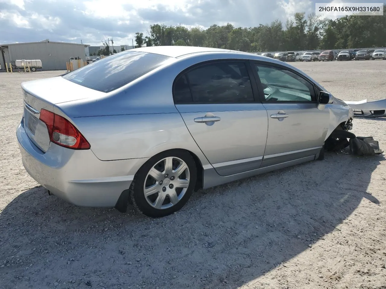 2009 Honda Civic Lx VIN: 2HGFA165X9H331680 Lot: 74751034