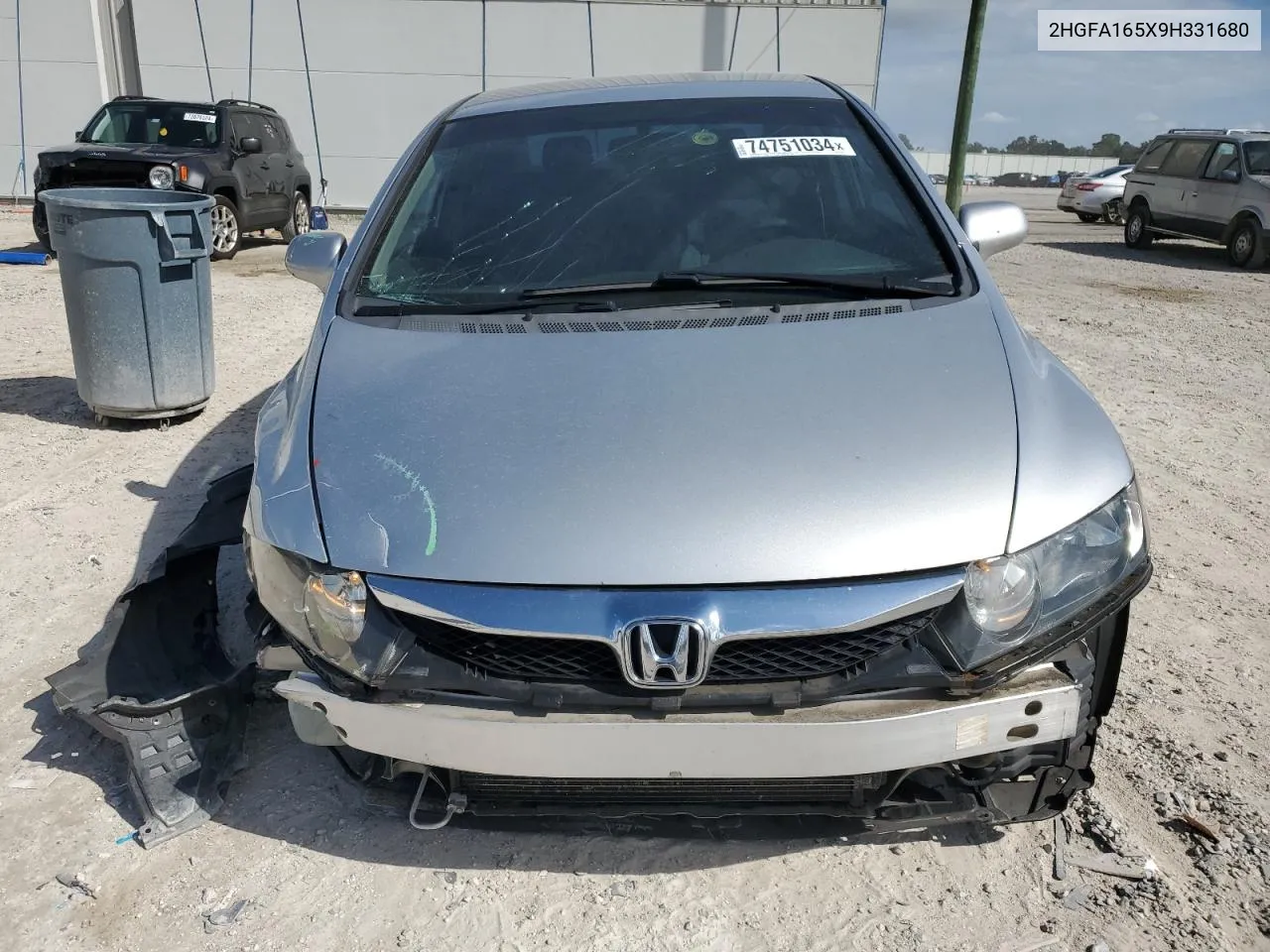 2009 Honda Civic Lx VIN: 2HGFA165X9H331680 Lot: 74751034