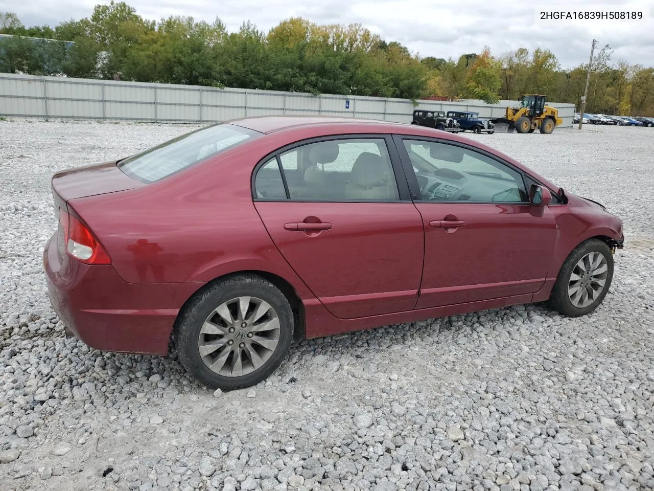 2009 Honda Civic Ex VIN: 2HGFA16839H508189 Lot: 75007854