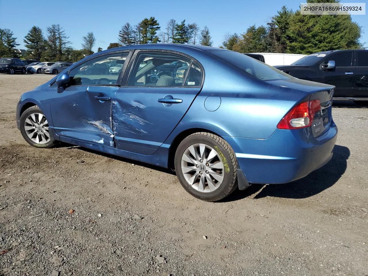 2009 Honda Civic Ex VIN: 2HGFA16869H539324 Lot: 75301224