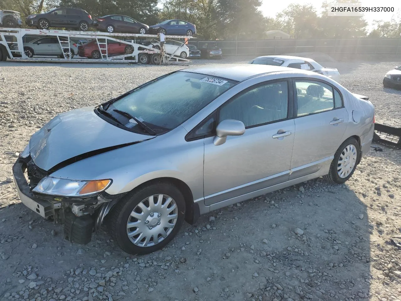 2009 Honda Civic Lx VIN: 2HGFA16539H337000 Lot: 75336734