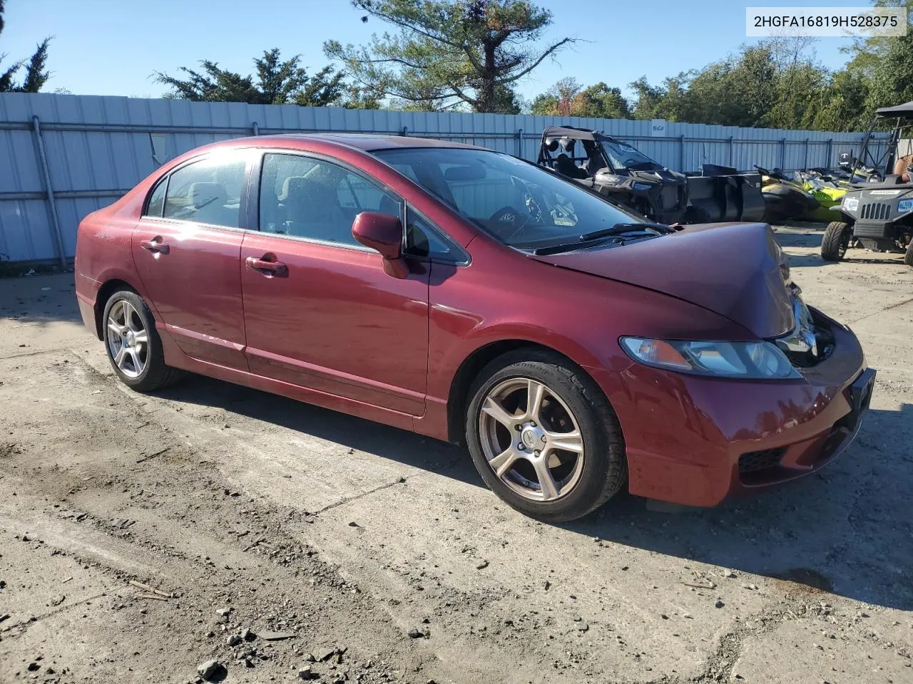 2009 Honda Civic Ex VIN: 2HGFA16819H528375 Lot: 75495534