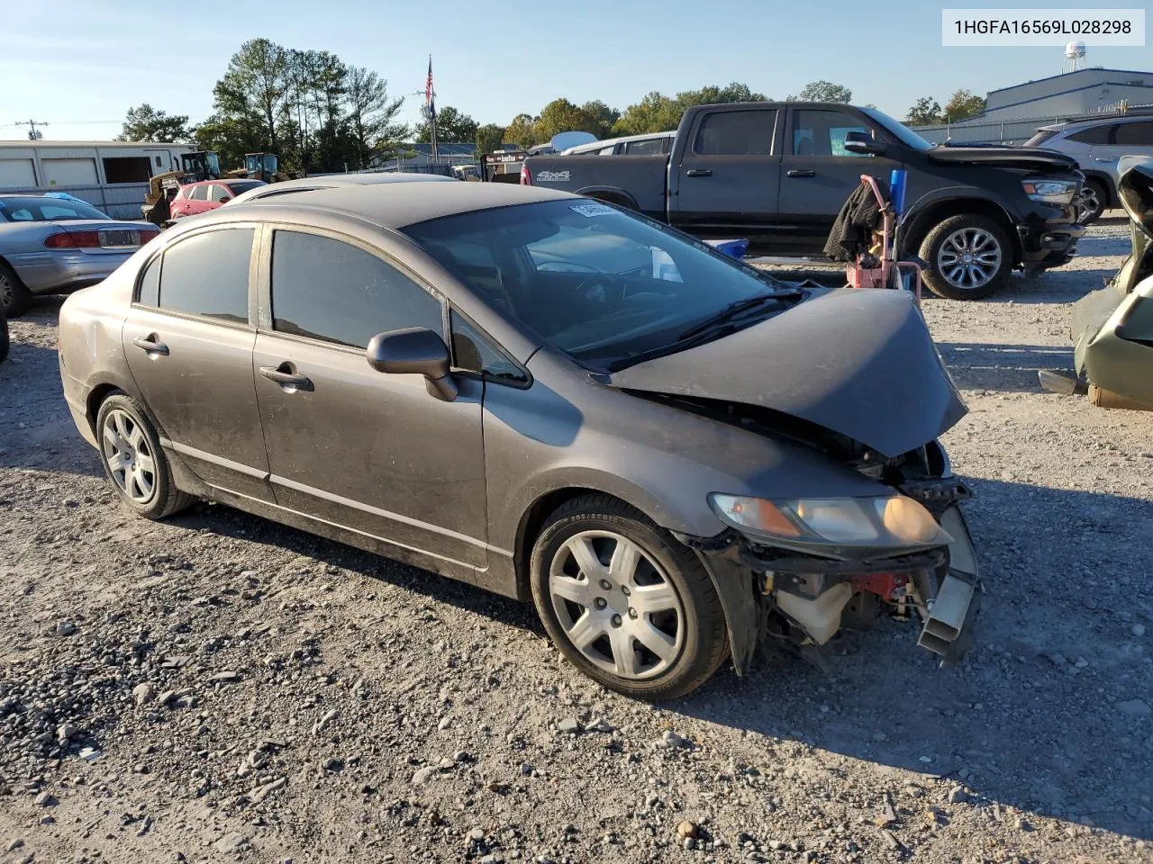 2009 Honda Civic Lx VIN: 1HGFA16569L028298 Lot: 75496624