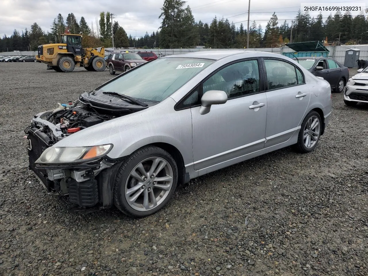 2009 Honda Civic Lx-S VIN: 2HGFA16699H339231 Lot: 75543054