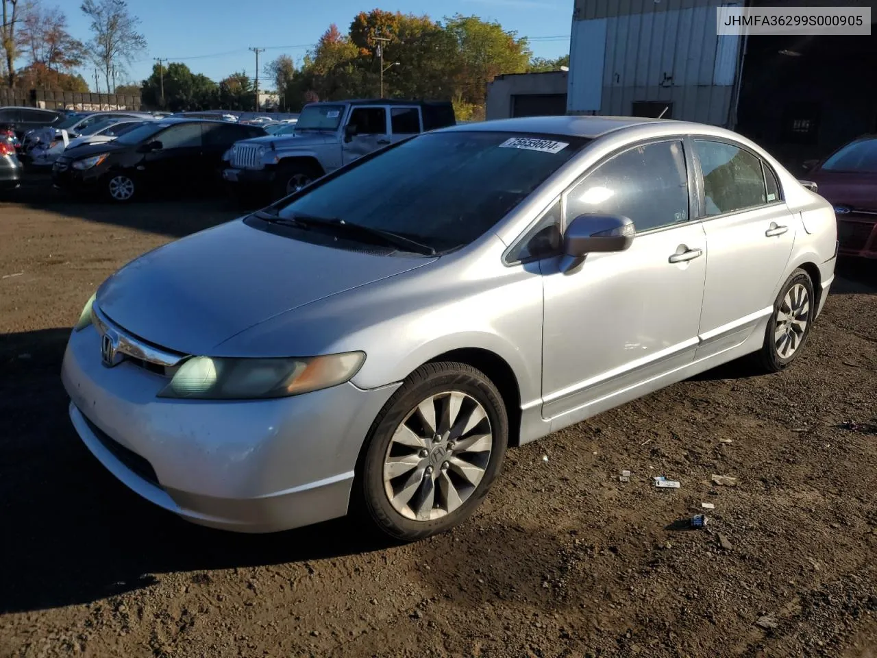 2009 Honda Civic Hybrid VIN: JHMFA36299S000905 Lot: 75659604