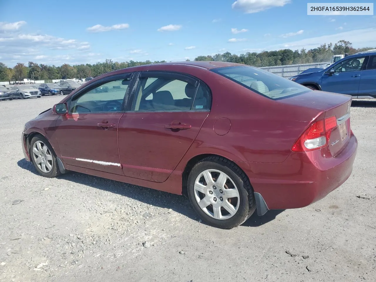 2009 Honda Civic Lx VIN: 2HGFA16539H362544 Lot: 75843884